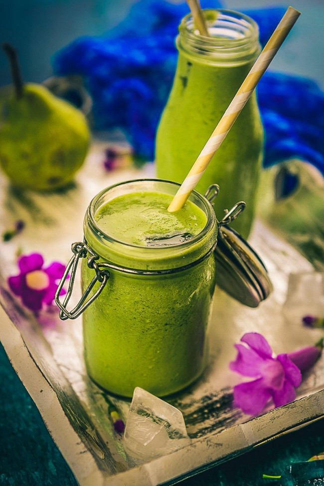 Pear Ginger Green Smoothie Recipe, How To Make Pear Ginger Green Smoothie