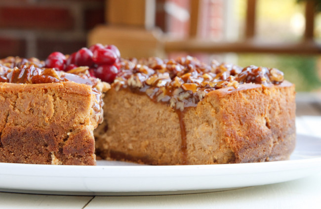 Pumpkin Praline Cheesecake Recipe for your Fall and Holiday Table