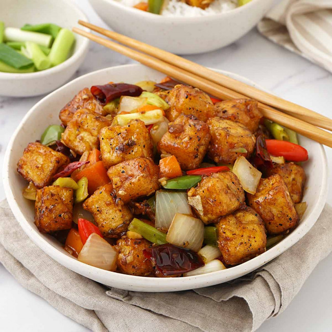 Crispy Szechuan Tofu Stir Fry