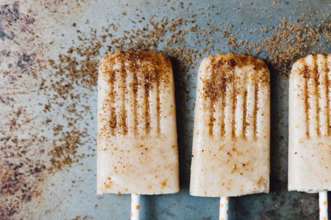 Roasted Peach and Brown Sugar Popsicles