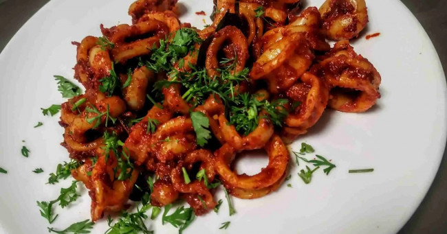 Squid fry ( masala squid fry)