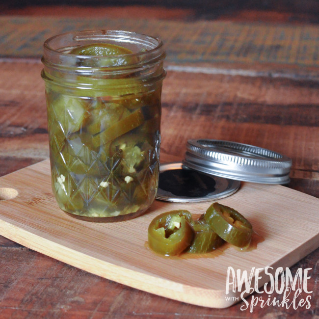Homemade Candied Pickled Jalapeos
