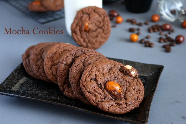 M&Ms; Coffee Nut Mocha Cookies - Easy Homemade Cookies