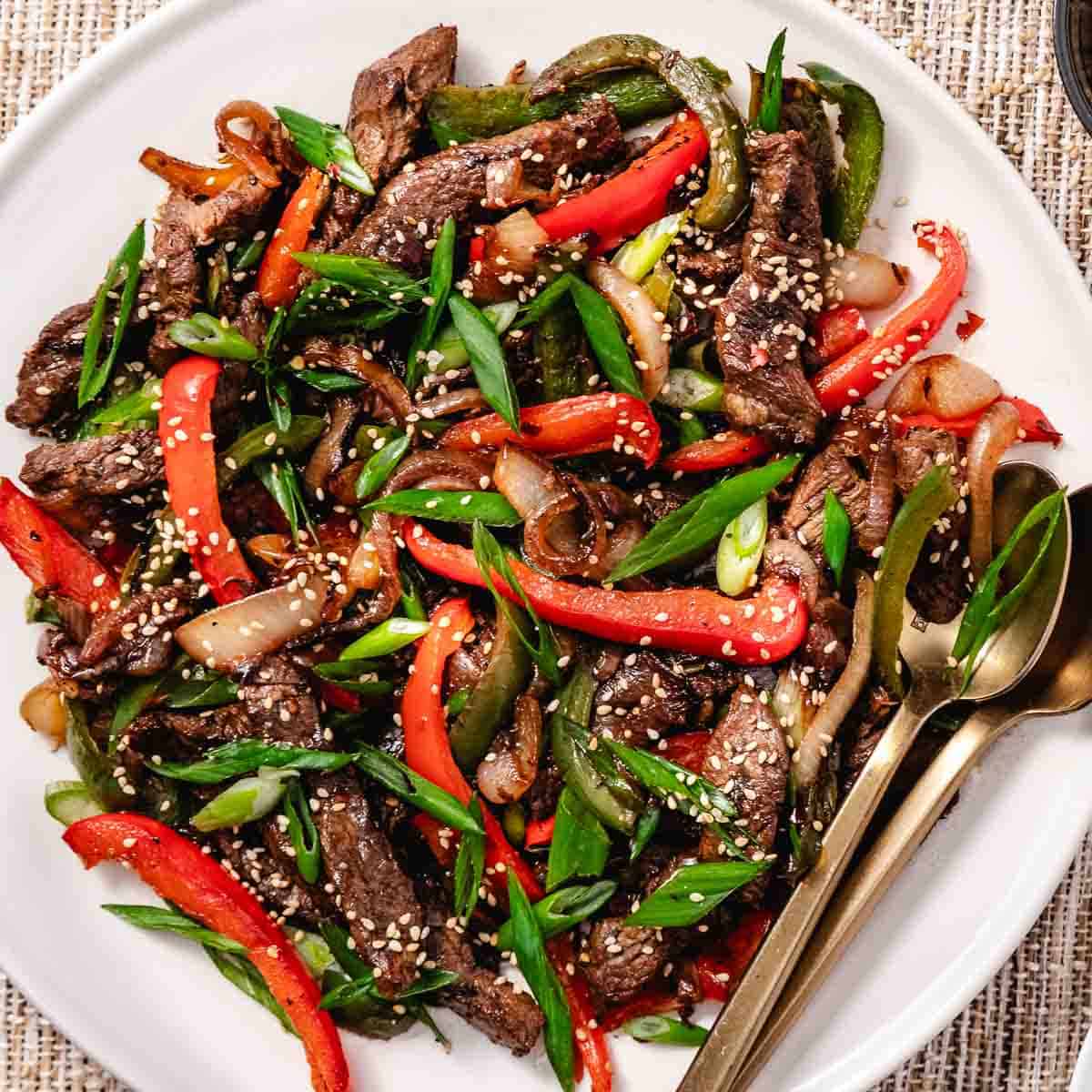 Beef Stir Fry With Peppers and Onions