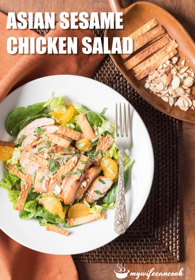 Asian Sesame Chicken Salad - the perfect blend of color, crunch & flavor!