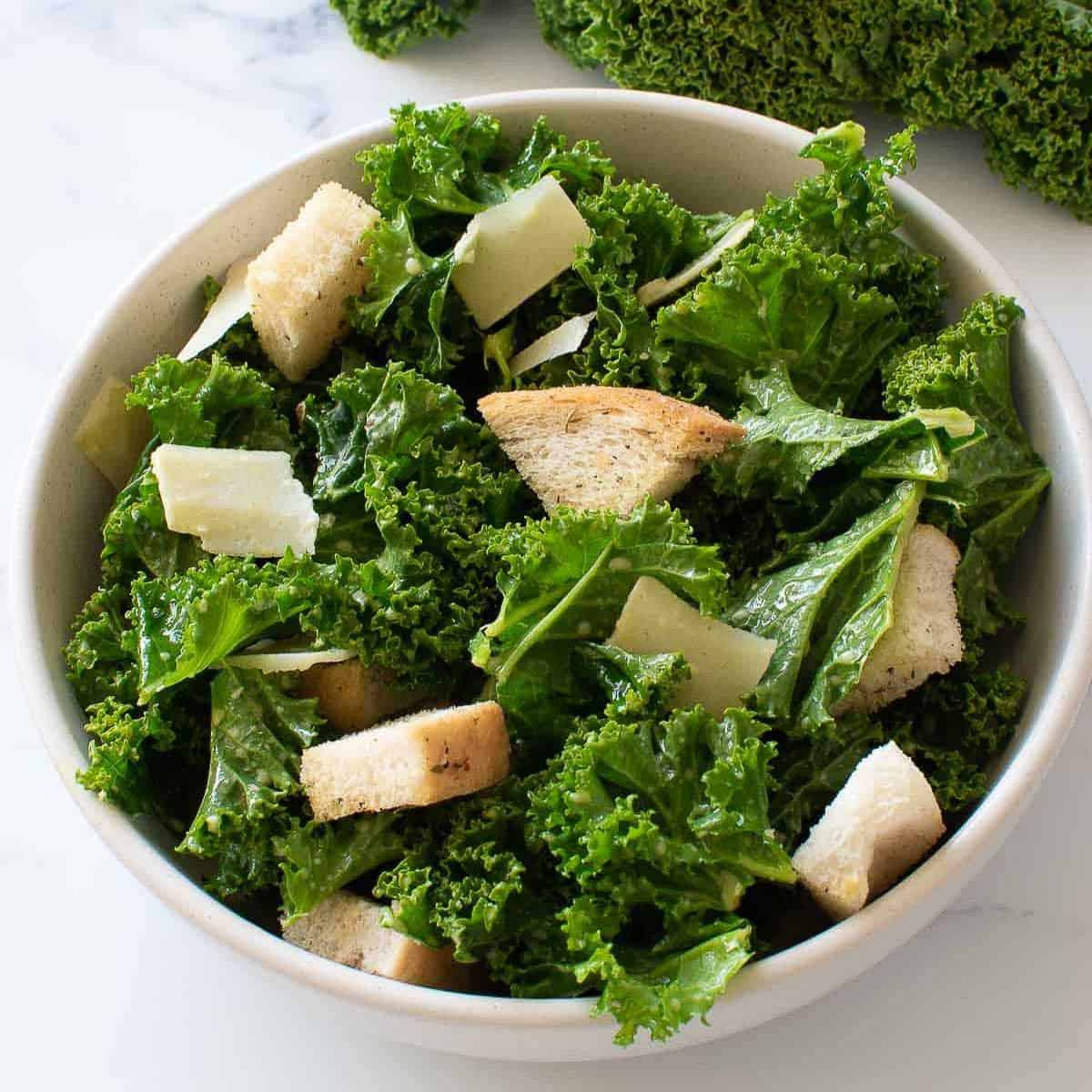 Vegetarian Kale Caesar Salad