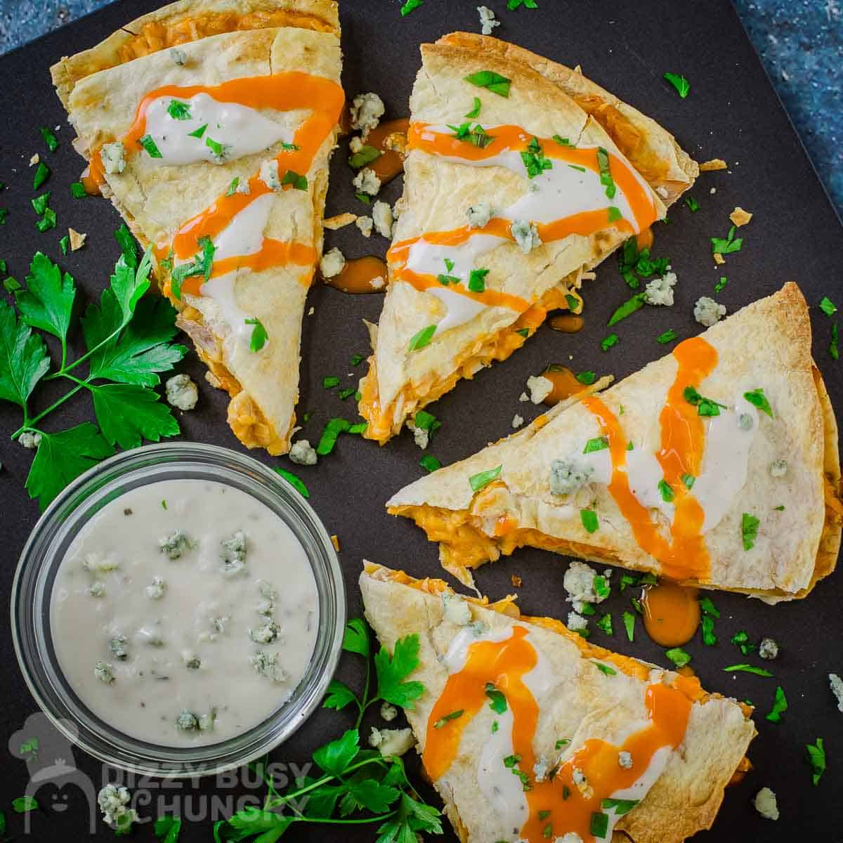 Buffalo Chicken Quesadillas