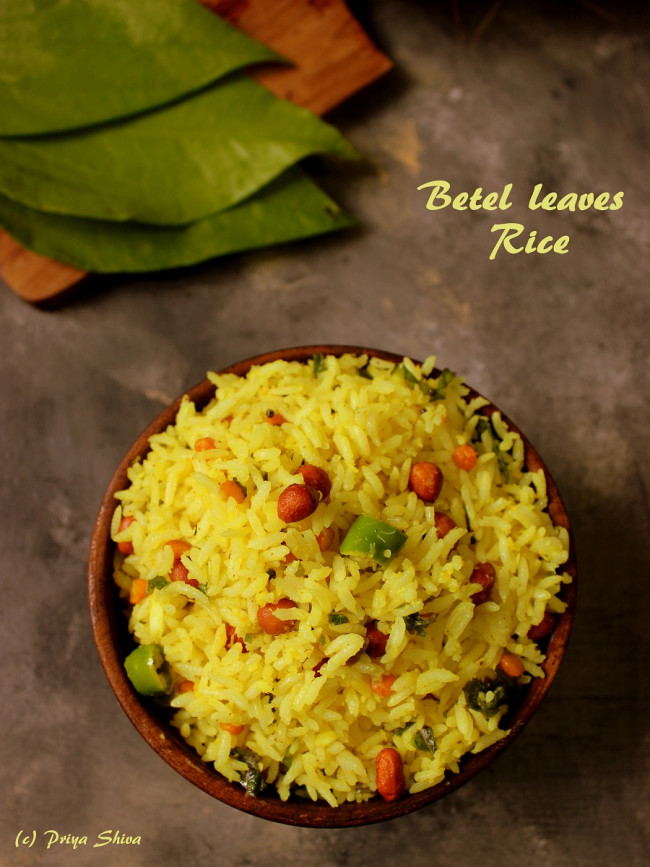 Betel Leaves Rice / Vetrilai Sadam