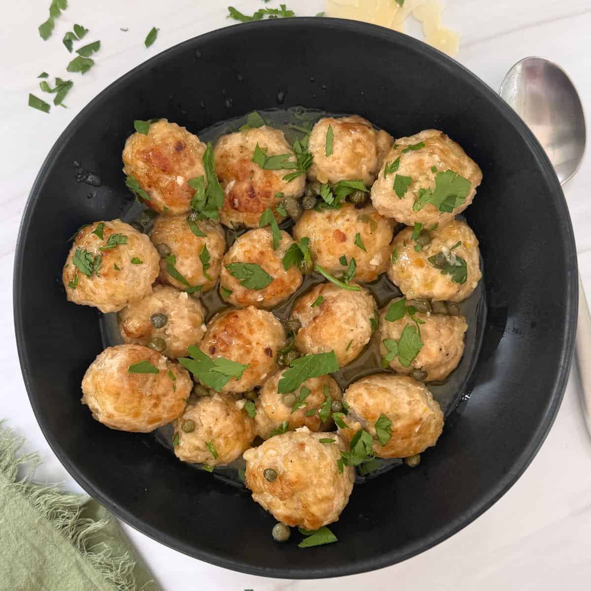 Chicken Piccata Meatballs (GF)