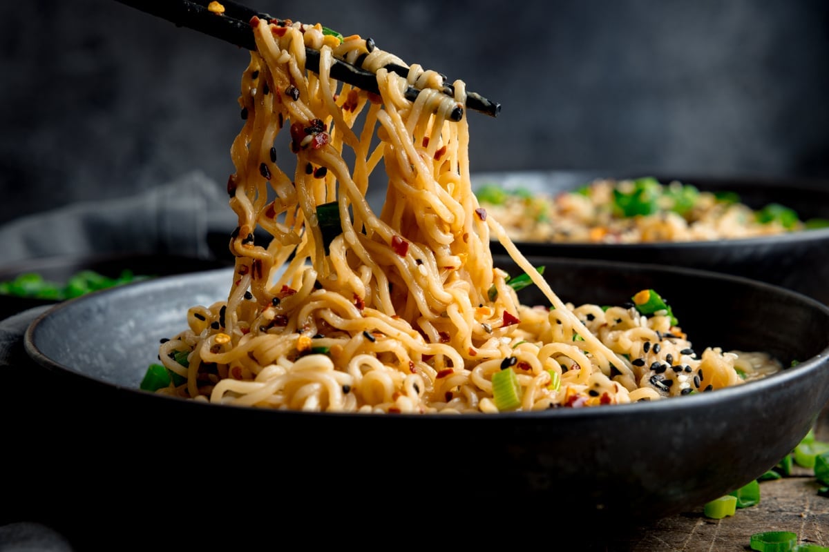 Peanut Butter Noodles With Garlic And Chilli