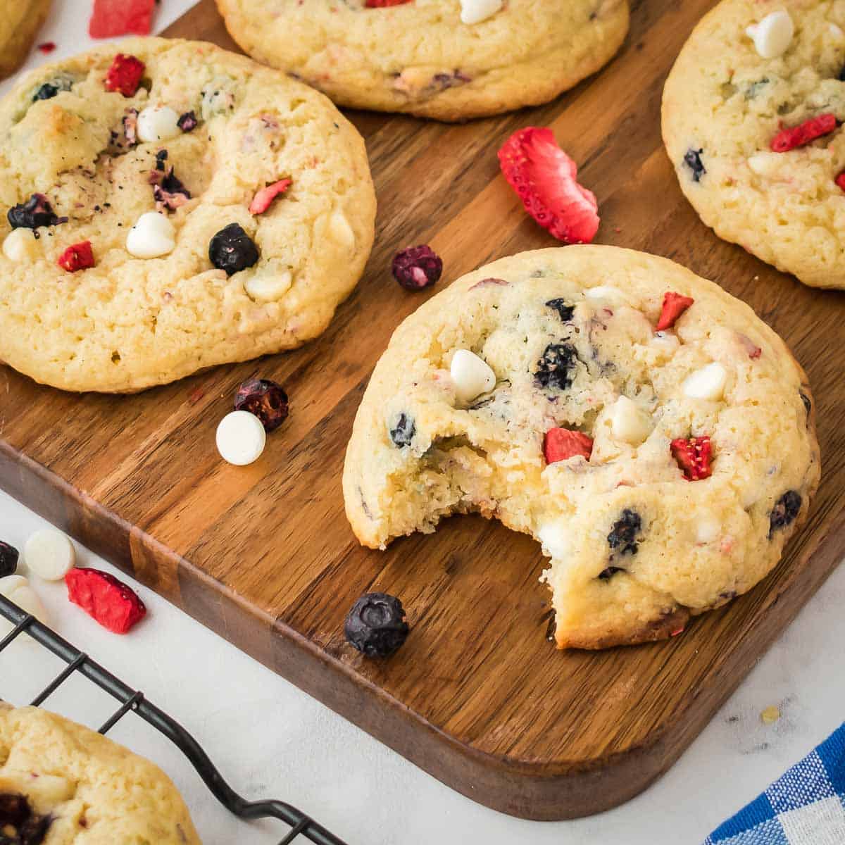 Red White and Blue Cream Cheese Cookies