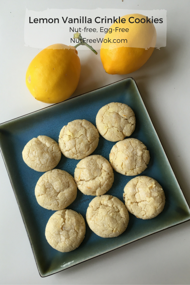 Lemon Vanilla Crinkle Cookies Recipe
