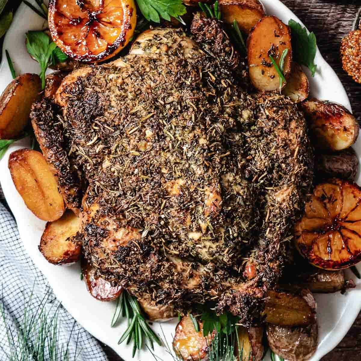 Lemon Basil Roasted Chicken Recipe