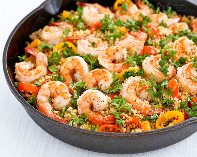 Shrimp And Sweet Pepper Couscous