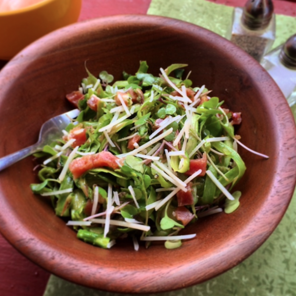 Shaved Asparagus & Prosciutto Salad