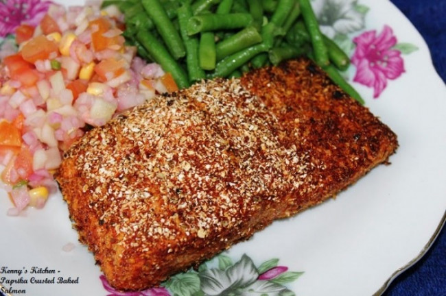 Paprika Crusted Baked Salmon