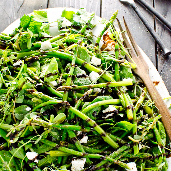 Asparagus Salad with Reduced Balsamic Vinaigrette