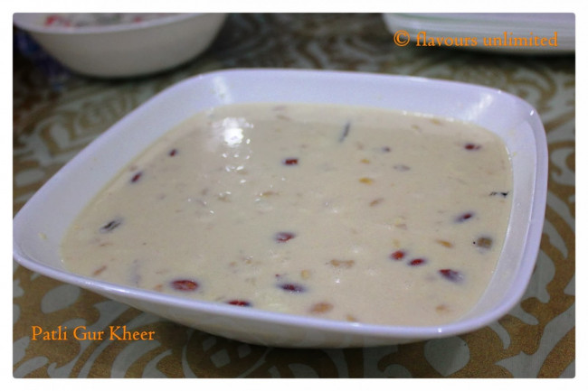 Date Palm Jaggery Rice Milk Pudding