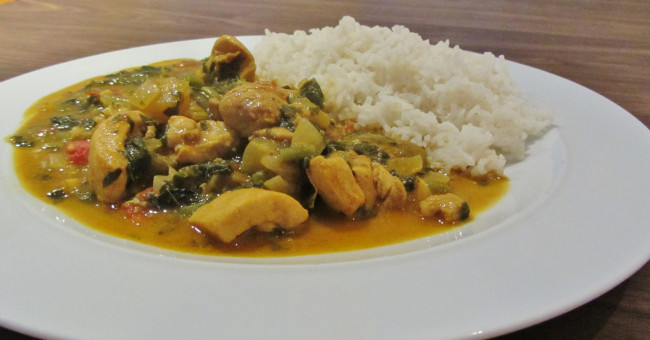 Chicken and Callaloo Curry