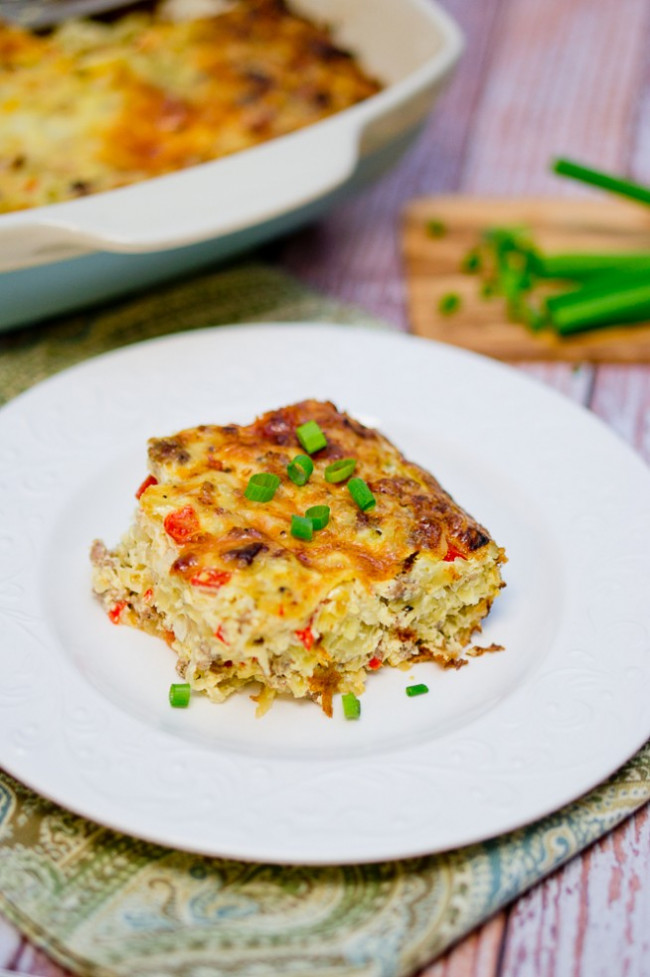 Breakfast Hash Brown and Sausage Casserole