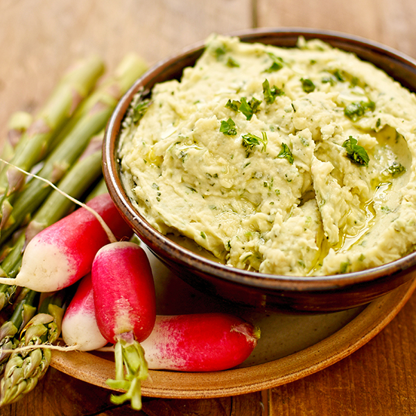 butter bean and Spring herb dip