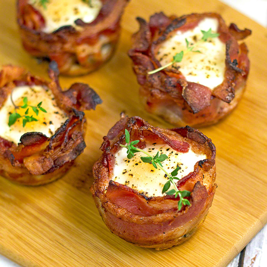 bacon and egg muffins aka breakfast in a cup