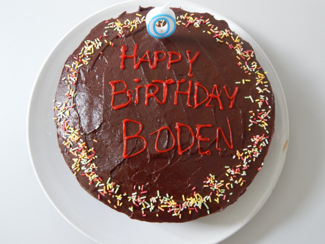 boden's birthday cake