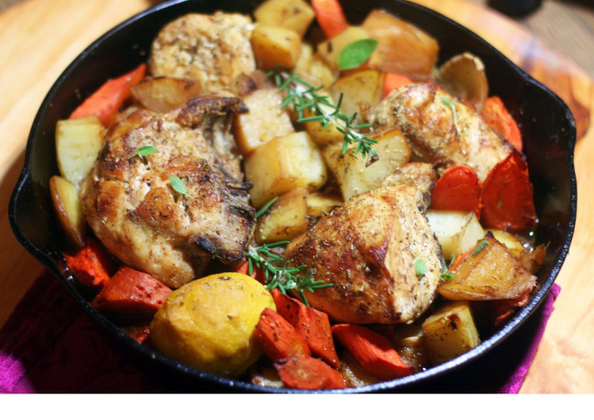 Braised Chicken with Potatoes and Vegetables