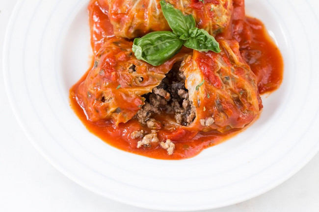Cabbage Rolls with Beef and Mushroom