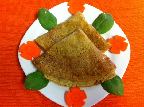 Moong Sprouts and Oats Dosa
