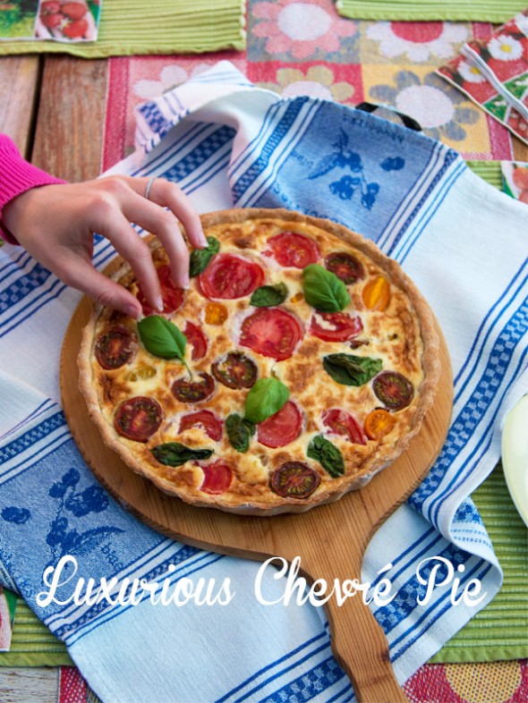 Chevré and Tomato Pie - A Luxurious & Healthy Cheese Pie