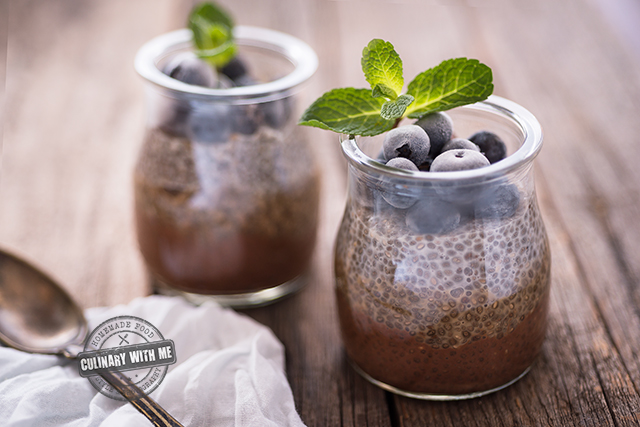 Three Layers Chia Pudding With Coffee