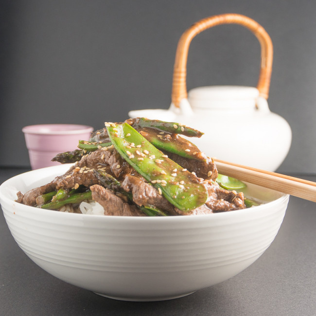 Five spice, hoisin beef with vegetables