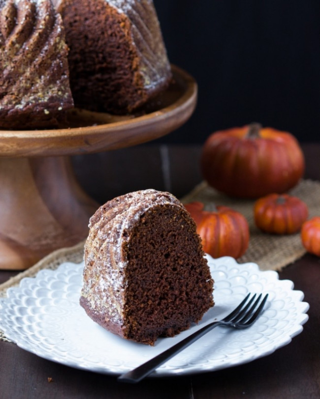 chocolate pumpkin bundt cake