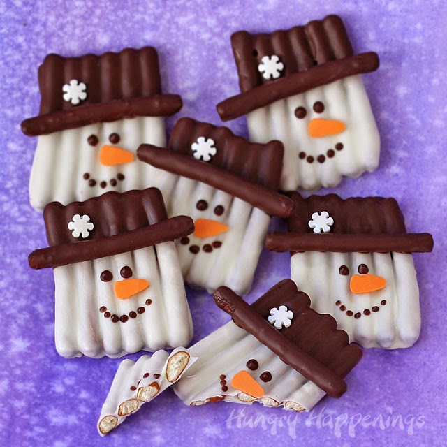 Chocolate Pretzel Snowman Craft