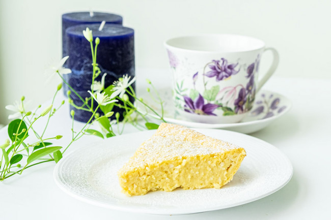 Gluten-free Coconut Lemon Custard Pie