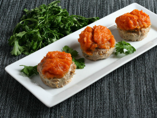 Mini Turkey Meatloaf with Sweet Potatoes
