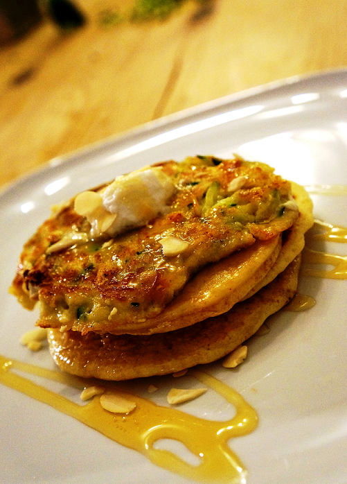 GREEK INSPIRED COURGETTE AND FETA PANCAKES