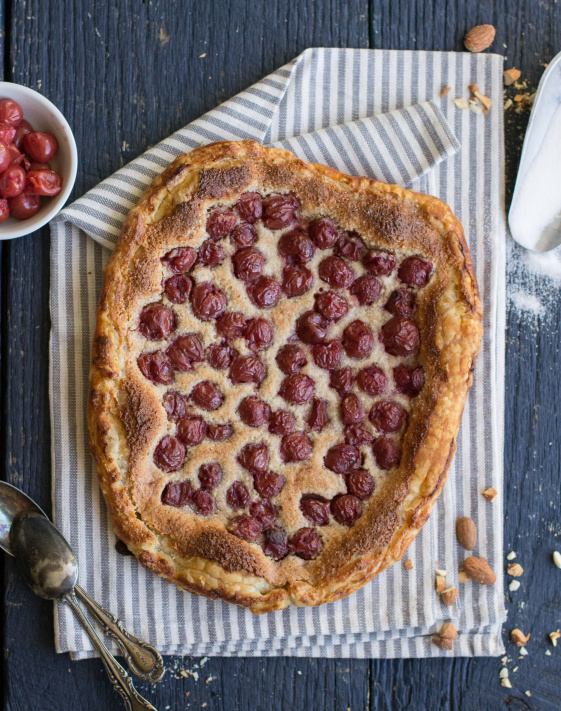 tart cherry and almond galette
