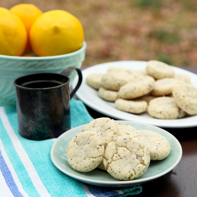 Skinny lemon poppy seed cookies