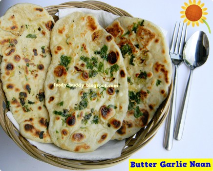 Butter Garlic Cilantro Naan / Naan recipe Without Yeast