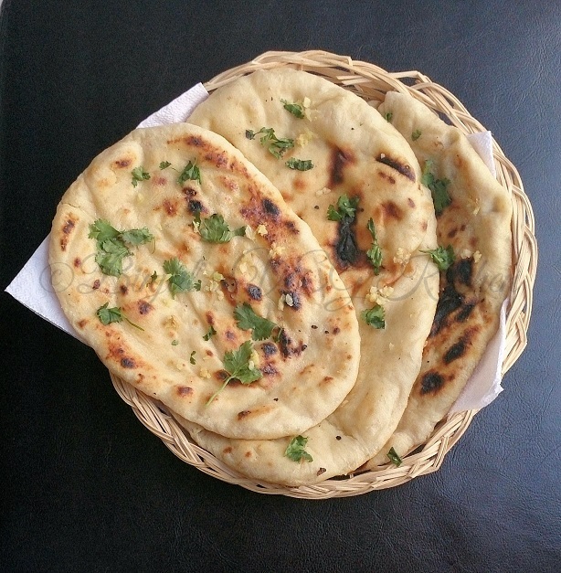 Butter Garlic Naan without Tandoor/Oven