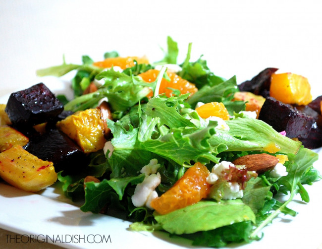 Roasted Beet Salad with Black Garlic & Orange Vinaigrette