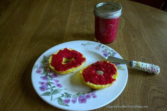 easy raspberry jam recipe - chia, no sugar added