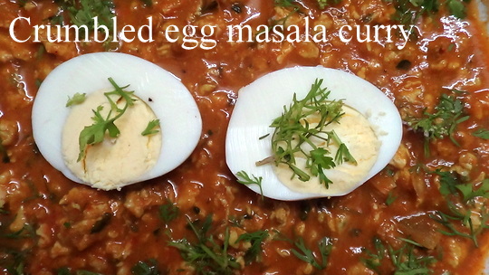 Scrumbled egg masala curry
