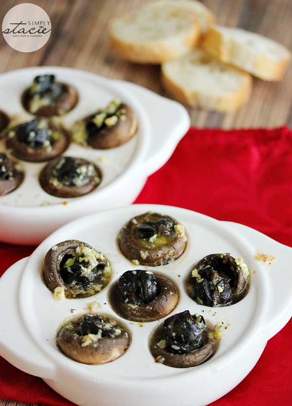 Escargots in Mushroom Caps with Garlic Butter - Simply Stacie