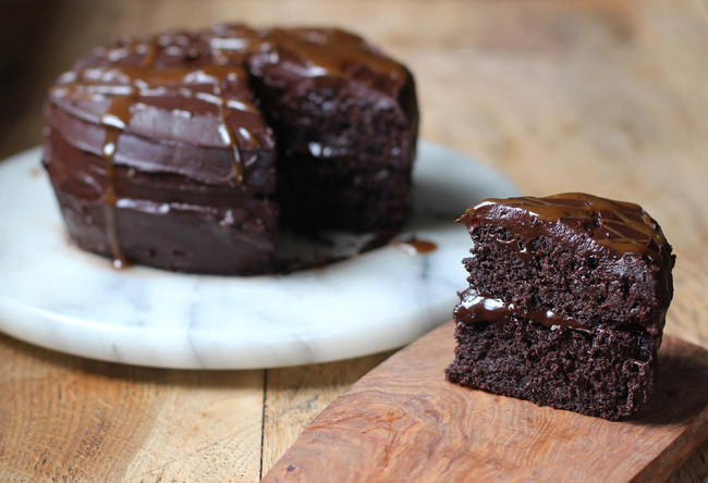 Chocolate Caramel Brownie Cake