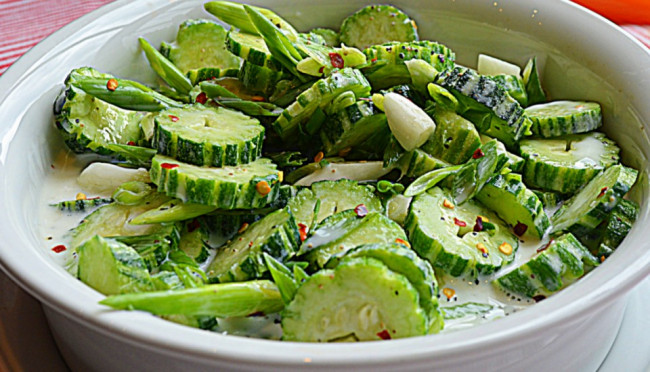 Armenian Cukes and Spicy Buttermilk Salad
