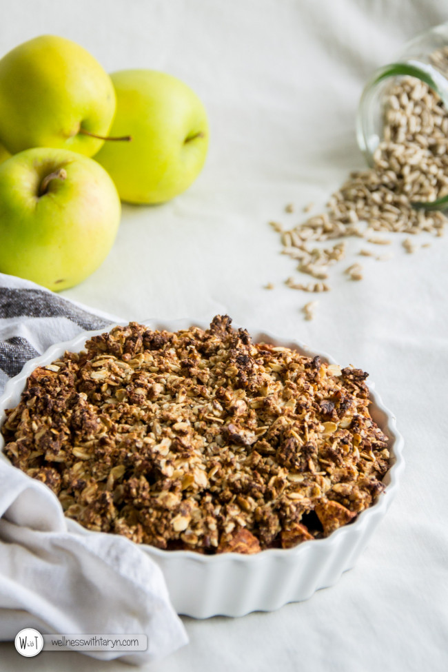 Apple and Sunflower Seed Crumble