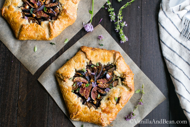 Caramelized Onion and Fig Galette with Goat Cheese